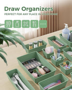 BiuLeon 25 PCS Plastic Drawer Organizers Set, 4-Sizes Vanity and Makeup - Image 3