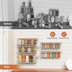Mystozer 5 Pack Spice Rack Seasoning Organizer Wall Mount, Kitchen Organization - Image 5