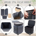 2 Pack 21 Gallon Bamboo Slim Trash Can - Image 3