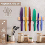 Astercook Knife Set, 6 Color Anti-Rust Coating Stainless Steel Chef Knife Sets - Image 2