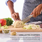 KitchenAid 3 Piece Forged Chef Knife Set High Carbon Japanese Steel, Includes 8 - Image 4