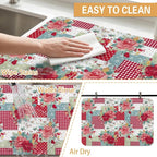 Kitchen Countertop Dish Drying Mat, Super Absorbent Coffee Bar Mat - Image 4