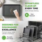 NutriChef 3-Piece Nonstick Baking Sheet Set – Non-Toxic Cookie Sheets - Image 7