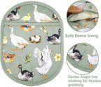 Pot Holders Set of 2 with Transparent Clear Silicone Shell and Nice Duck Flower - Image 5