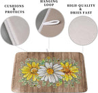 Rustic Daisy Floral Dish Drying Mat - Image 3