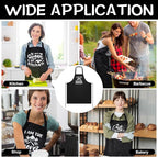 Jeyiour 3 Pack Funny Cooking Aprons Women Oil-proof Kitchen Aprons - Image 5