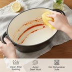 Oval Dutch Oven for Bread Baking, 4.5 Quart Non Stick Enameled Cast Iron Dutch - Image 8