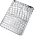 P&P CHEF 16 Inch Baking Sheet and Rack Set, Stainless Steel Cookie Sheets Oven by PPCHEF