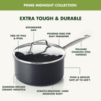 GreenPan Prime Chatham 1QT & 2QT Saucepan Pot Set - Image 4
