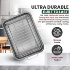 Large Roasting Pan With Rack 12” X 16” - Image 5