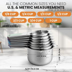 Spring Chef Magnetic Stainless Steel Measuring Cups, Kitchen Tools - Image 3