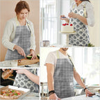 NLUS 2 Pack Waterproof Cooking Aprons, Adjustable Bib Soft Chef Apron - Image 8