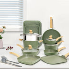 17 Piece Pots and Pans Set Non Stick, Nonstick Induction Granite Kitchen - Image 9