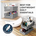 Simple Houseware 2 Tier Bathroom Organizer Tray Pull-Out Sliding Drawer - Image 7