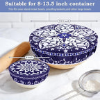 2 Large Reusable Beeswax Bowl Covers - Image 4