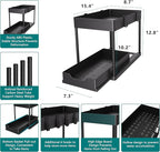 MEAFBIRD 2 Pack Under Sink Organizer, 2 Tier Bathroom Cabinet Organizer - Image 2