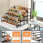 Bunoxea Spice Rack 4 Tier Kitchen Cabinet Organizer, Countertop Spice Rack - Image 6