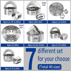 Biscuit Cutter Set for baking, Round Cookies Cutter - Image 6
