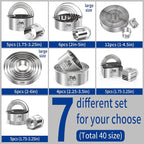 M JNGMEI 6 Pieces Stainless Steel Cookie Cutter Set 2'' - Image 2