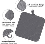 Oven Mitts and Pot Holders Set, Heat Resistant Silicone Kitchen Mini Oven - Image 4
