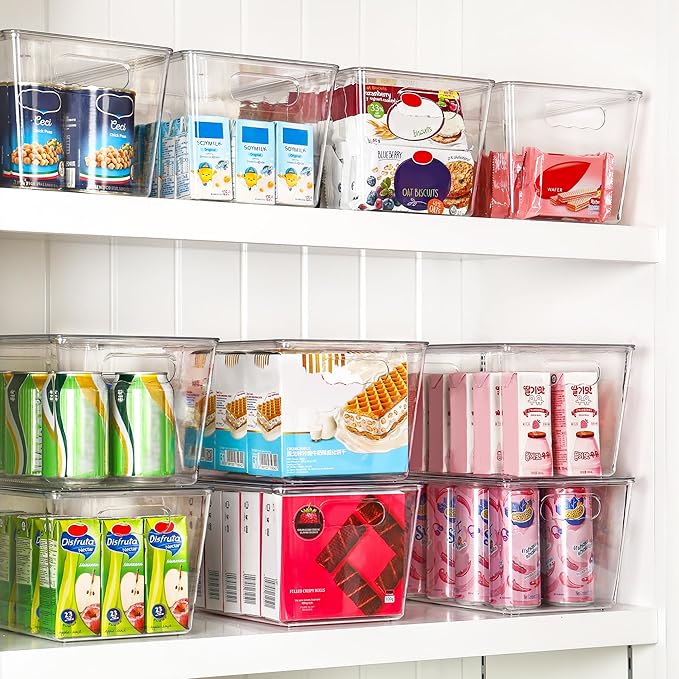 Vtopmart 10 Pack Clear Stackable Storage Bins - Image 4