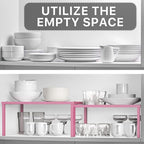Simple Houseware Expandable Stackable Kitchen Counter Shelf Organizer, Metal Top - Image 5