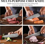 Sunnecko 8 Inch Chef Knife, Professional Japanese Style Kitchen Knife - Image 7