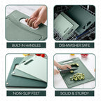COOK WITH COLOR Non-Slip Cutting Board Set – Kitchen Essentials with Easy Grip - Image 4