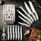 RAXCO Knife Set with Block, 12-Piece Stainless Steel Kitchen Knives - Image 7