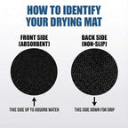 2PCS Customizable Small Dish Drying Mat: 18"L x 9"W Trimmable Quick Dry Pad - Image 7