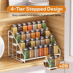 Spice Rack Organizer for Cabinet, 4 Tiered Spice Rack Organizer, Tiered - Image 5