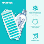 Jacent Resusable Silicone and Plastic Water Bottle Ice Cube Stick Tray - Image 3