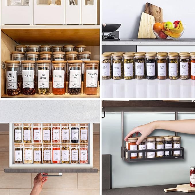 Churboro 24 Glass Spice Jars - Image 6