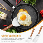 Small Metal Spatula Set, Mini Wooden Spatulas - Image 2