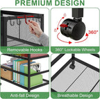 Rolling File Cart for Letter Size, Metal Hanging File Organizer - Image 8