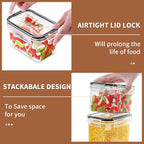 PRAKI Airtight Food Storage Containers Set, Flour & Sugar - Image 3