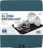 S&T INC. Dish Drying Mat XL, 18” x 24”, Absorbent Microfiber Kitchen Counter Mat - Image 8