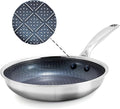 Blue Diamond Hybrid Nonstick Stainless Steel 8” Frying Pan, PFAS-Free Ceramic by BlueDiamondCookware