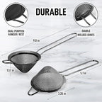 Zulay Kitchen 304 Stainless Steel Fine Mesh Strainer - Image 8