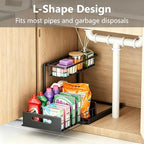 Ceetug Under Sink Organizers and Storage 2 Tier Slide Out Kitchen Cabinet - Image 3