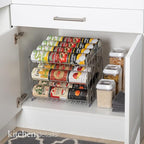 Kitchen Details 3 Tier Can Organizer | Chrome Steel Canned Food Storage Rack | - Image 4