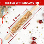 Christmas Gifts Wooden Embossed Rolling Pin - Image 5