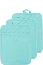 Oven Pot Holder with Pocket Cotton Heat Resistant Coaster Potholder Kitchen Hot by VEIKERY