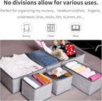 Criusia Foldable Underwear Drawer Organizer, Closet Dividers, Storage Box - Image 9