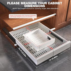 Seinloes 4 Pack Pull Out Cabinet Organizer Expandable Width and Depth, Slide - Image 5
