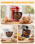 Premium Walnut Wood Mixing Bowl, Compatible - Image 4