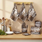 Leinuosen 8 Pcs Kitchen Towels and Oven Mitts Sets Pot Holders Dishcloths Set - Image 7