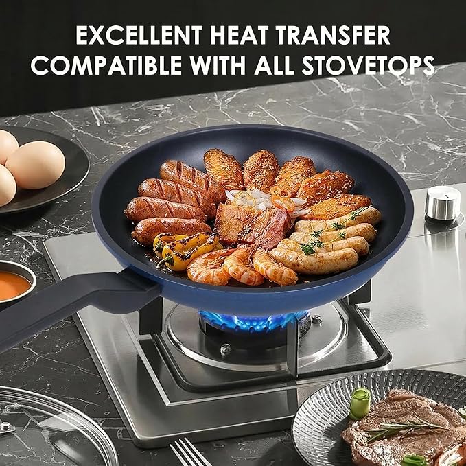 Nonstick Frying Pan Skillet, 8 Inch Frying Pan Skillet, Egg pans, Omelette Pan - Image 6