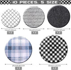Patelai 10 Pcs Bowl Covers Reusable in 5 Size Stretch Cloth Fabric Elastic Food - Image 2