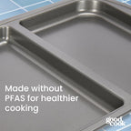 GoodCook Everyday Divided Sheet Pan 1-Inch Deep 2-Section Non-Stick - Image 4